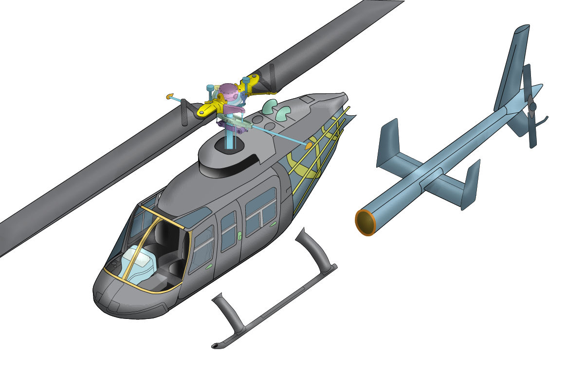 Helicopter parts breakdown